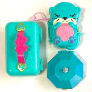 3 Polly Pocket Sets: Hidden Places Dance Par-taay!, Perfume Spa, Otter Aquarium